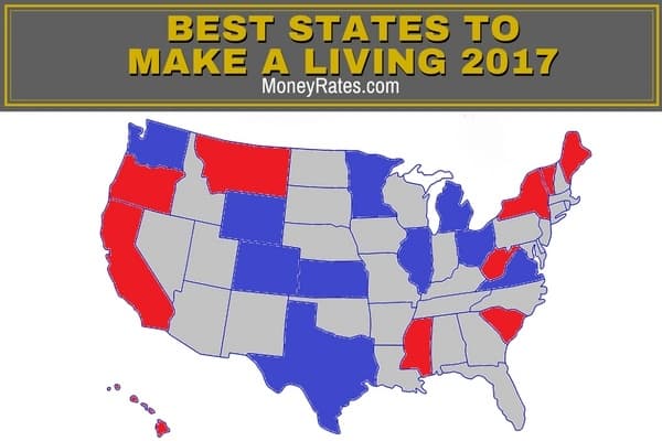 Best and Worst States to Make a Living 2017